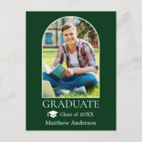 Graduación verde de la foto de la capa de arco mod