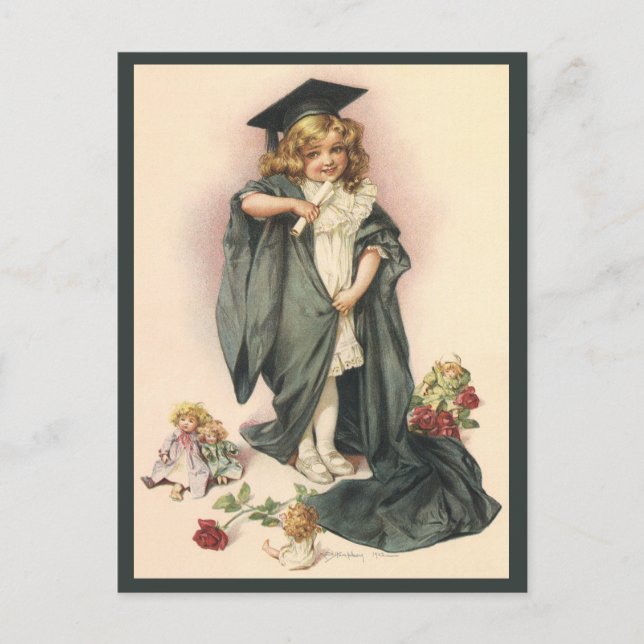 Postal Graduación Vintage, ¡Felicitaciones Graduados! (Anverso)
