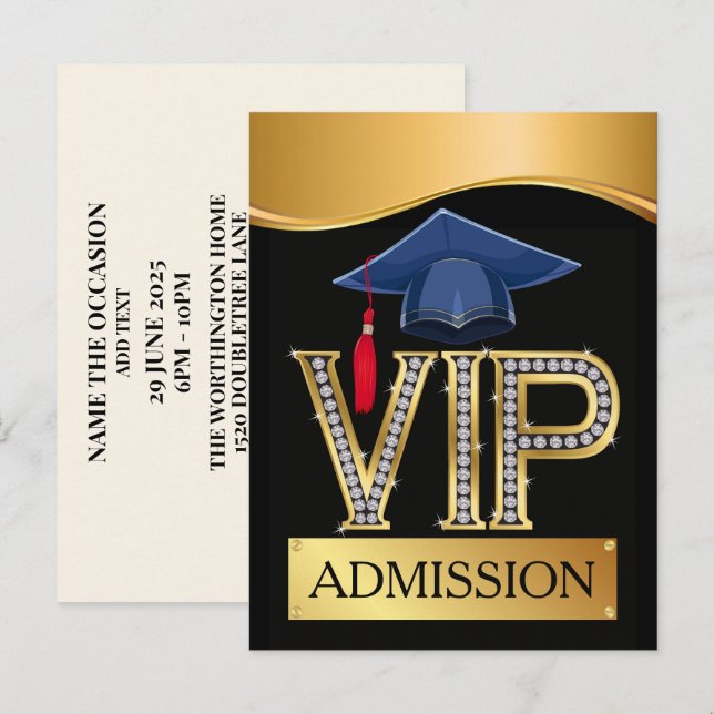 Postal Graduación VIP / Cualquier Ocasión (Anverso / Reverso)