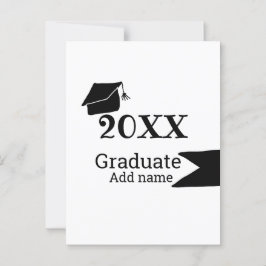 Postal Graduado 20XX gorra de graduación simple mínimo mo