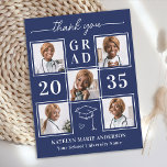 Postal Graduado 5 Foto Graduación Personalizada Gracias<br><div class="desc">Presentamos nuestras exquisitas tarjetas de agradecimiento personalizadas, la manera perfecta de expresar su gratitud y aprecio con estilo. Diseñadas para el moderno graduado, estas tarjetas presentan un diseño elegante y elegante adornado con una opción de collage de fotos de moda, lo que le permite mostrar hasta seis de sus recuerdos...</div>