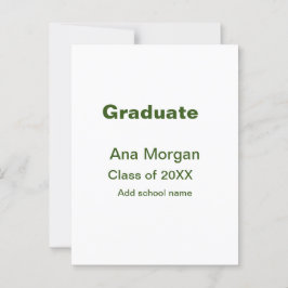 Postal Graduado agregar nombre clase de nombre de escuela