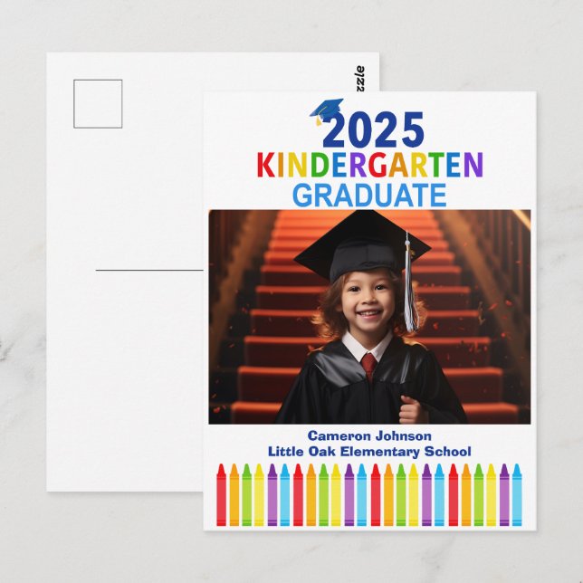 Postal Graduado de Personalizado de posgrado en jardines  (Anverso / Reverso)
