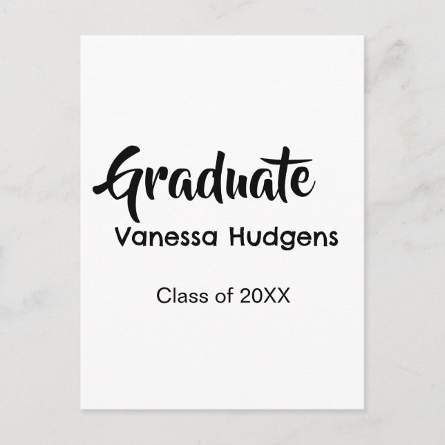Postal Graduate congratulations name date year class univ (Anverso)