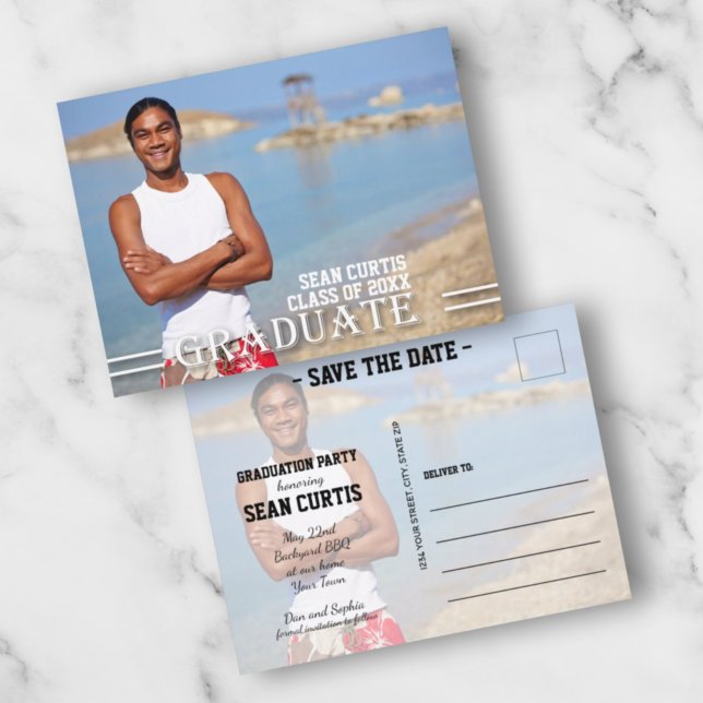 Postal GRADUATE Overlay Photo Save the Date (Subido por el creador)