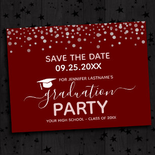 Postal Graduation Party Save the Date Invitation