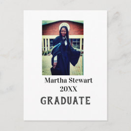 Postal Graduation photo name year class university simple