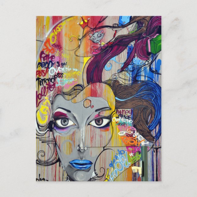 Postal graffiti-508272 pintura mural de arte callejero (Anverso)