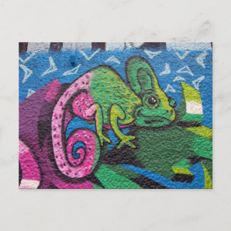 Postal Graffiti colorido Chameleon