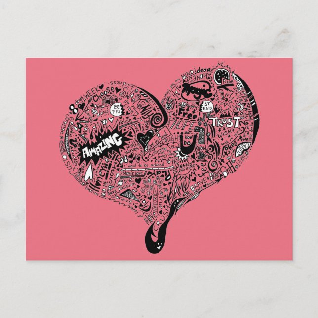 Postal Graffiti Corazón lleno (Anverso)