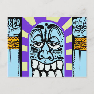 Postal graffiti de arte callejero personaje divertido azu