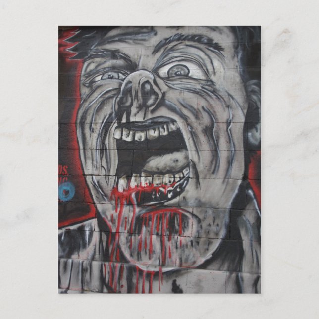 Postal Graffiti de cara escalofriante (Anverso)
