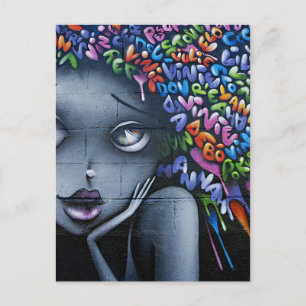 Postal Graffiti de hada linda