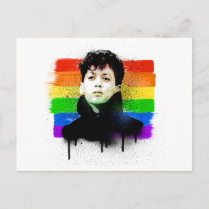 Postal Graffiti de la bandera del Orgullo LGBTQ para jóve
