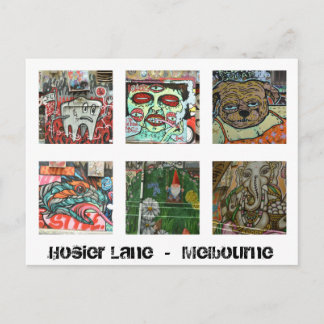 Postal Graffiti de Melbourne Postcard de arte urbano Hosi