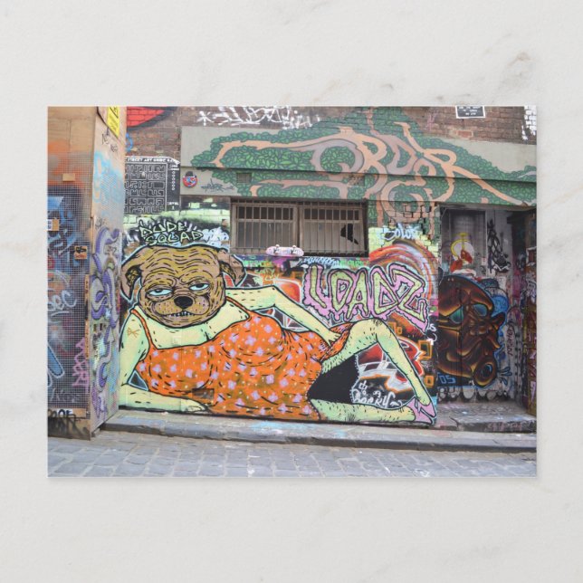 Postal Graffiti de Melbourne Postcard de arte urbano Hosi (Anverso)