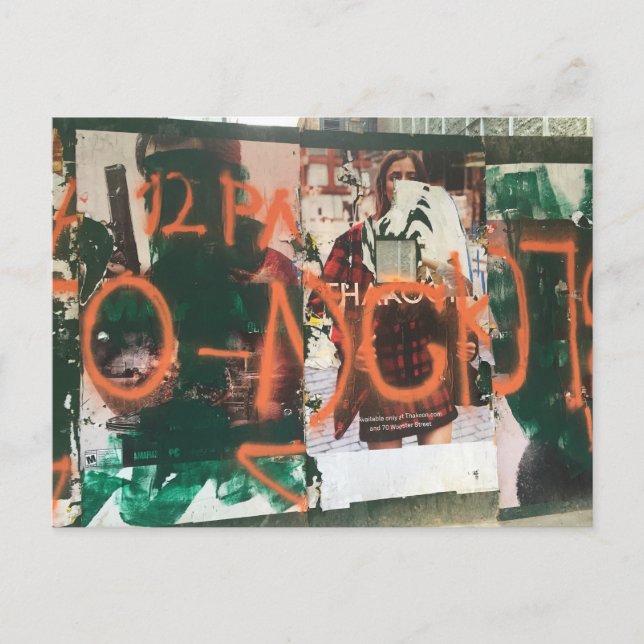 Postal Graffiti de pintura en spray Midtown Manhattan NYC (Anverso)