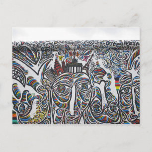 Postal Graffiti del Muro de Berlín Oriental