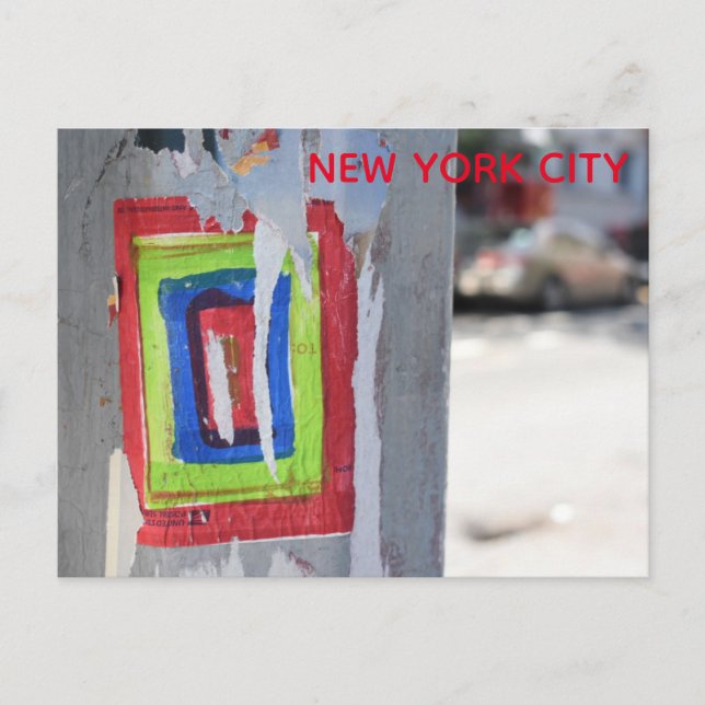 Postal Graffiti del Polo de Arte Público de Nueva York (Anverso)