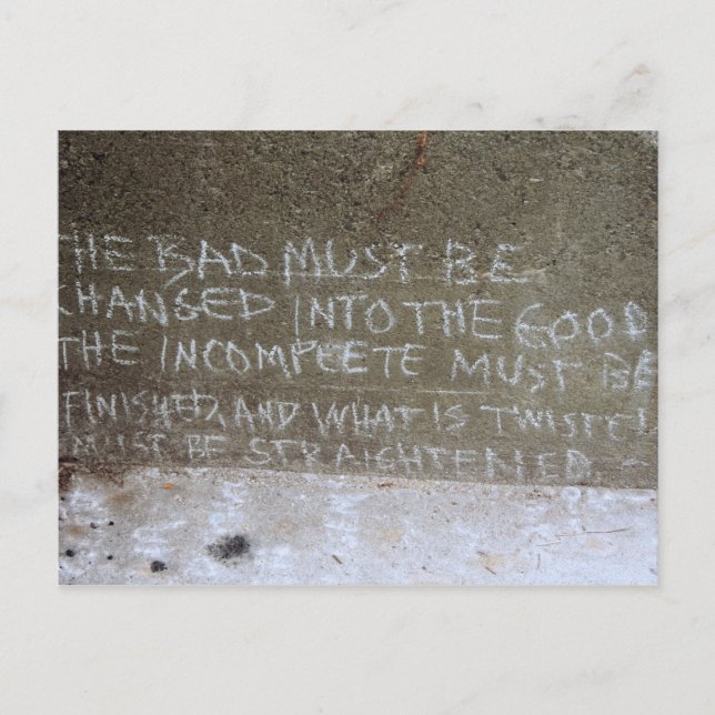 Postal Graffiti en la pared norte, escaleras en la playa  (Anverso)