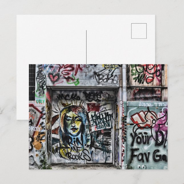 Postal Graffiti Guay Modern Urban Street Art (Anverso / Reverso)