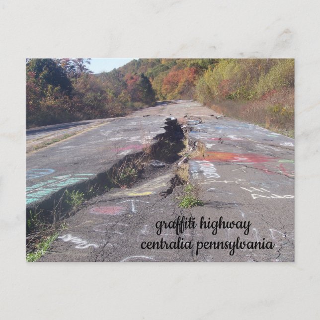 Postal graffiti highway centralia pennsylvania post card (Anverso)
