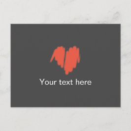 Postal Graffiti rojo moderado roció imagen del corazón