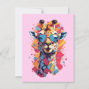 Postal Graffiti Style Giraffe Portrait-58567