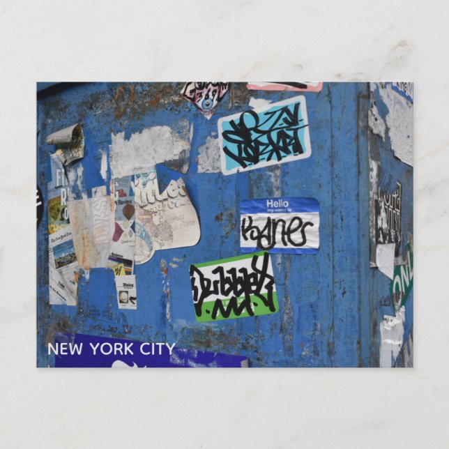 Postal Graffiti urbano en Nueva York Fotografía de arte c (Anverso)
