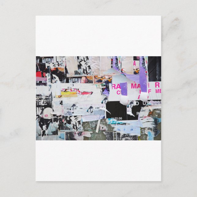 Postal Graffiti Wall Banksy Style Torsión de papel (Anverso)