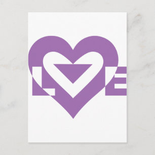 Postal Gráfica de amor de Guay, púrpura