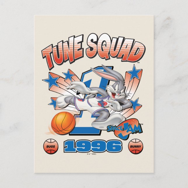 Postal Gráfica de baloncesto SPACE JAM™ BUGS BUNNY™ #1 (Anverso)