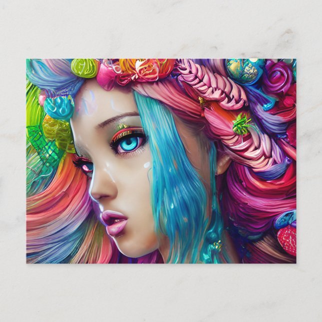 Postal Gráfica de la diosa de la piel del bebé beatificad (Anverso)