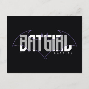 Postal Gráfica de nombre de alta tecnología de Batgirl