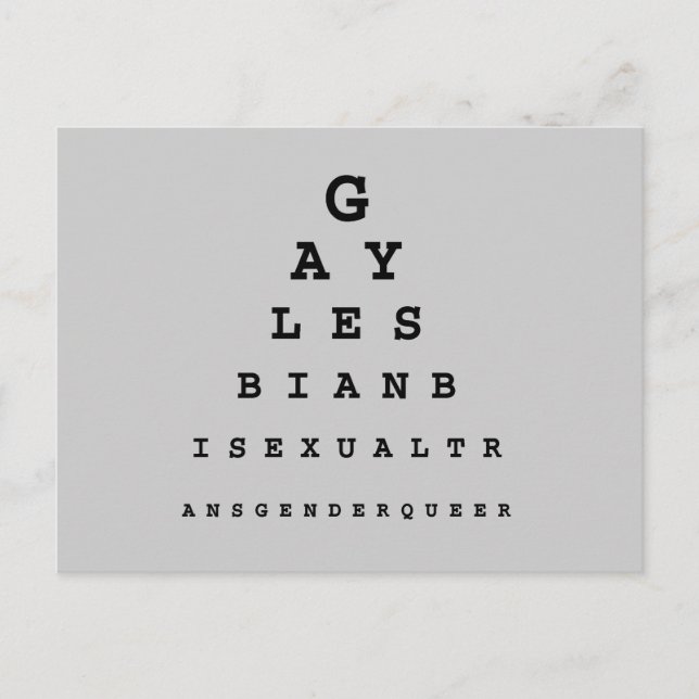 Postal Gráfica de ojos gay (Anverso)