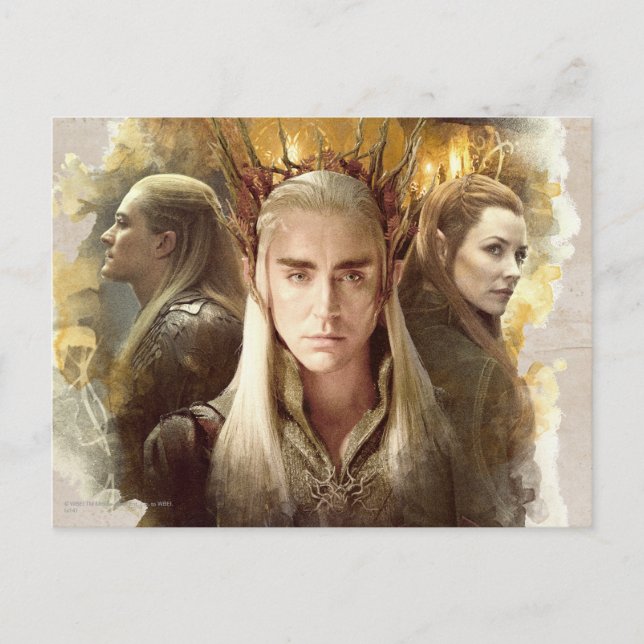 Postal Gráfica Thranduil, LEGOLAS GREENLEAF™ y TAURIEL™ (Anverso)