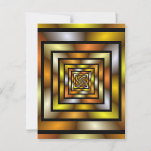 Postal Gráfica trippy colorida de túnel luminoso