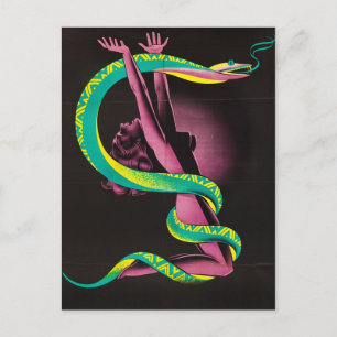 Postal gráfica vintage