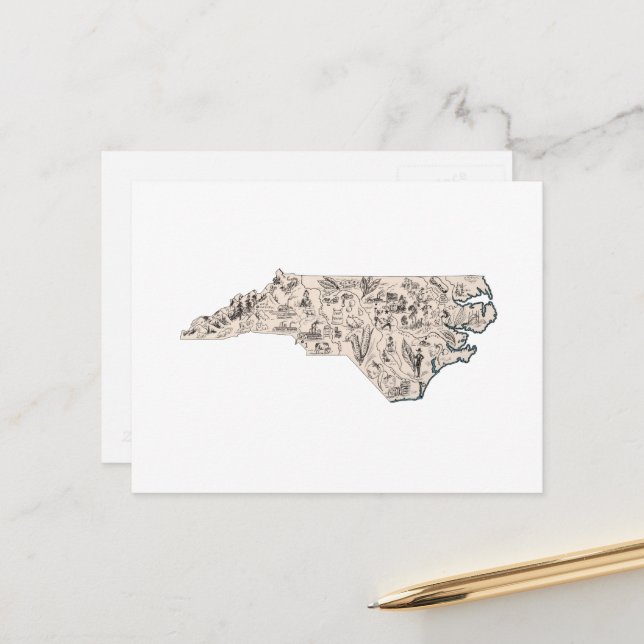 Postal Gráfico antiguo del mapa de imagen de la vieja Car (Anverso/Reverso In Situ)