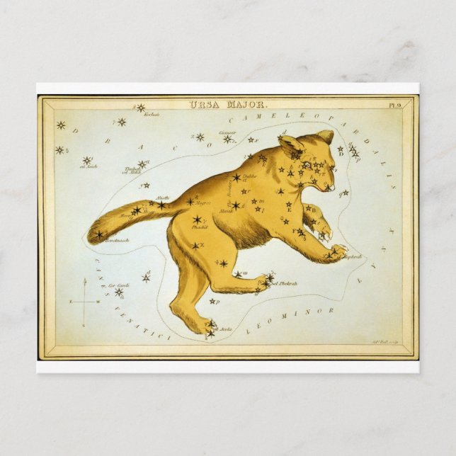 Postal Gráfico astronómico más importante de Ursa de Sidn (Anverso)