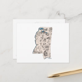 Postal Gráfico de Antigüedades del Mapa de Imágenes Vinta