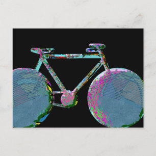 Postal gráfico de arte moderno hermoso de la bicicleta