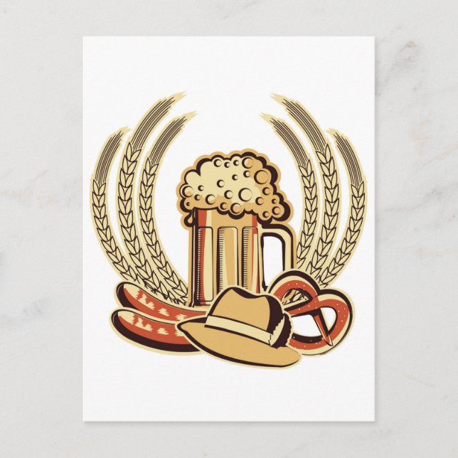 Postal Gráfico de Beer Oktoberfest (Anverso)