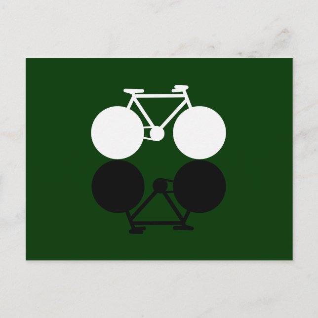 Postal gráfico de bicicletas de contrastación (Anverso)