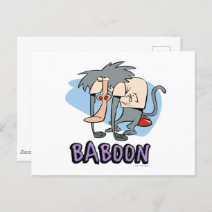 Postal Gráfico de caracteres de Baboon de I.R.