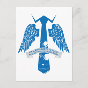 Postal Gráfico de citas de castiel supernatural
