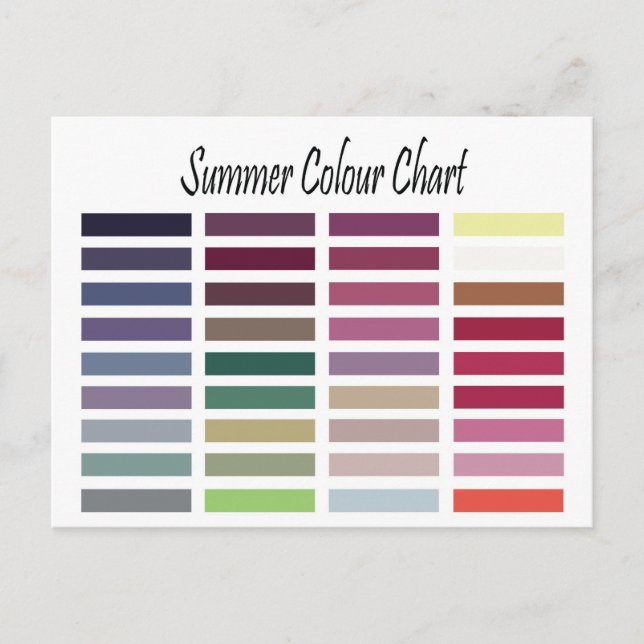 Postal Gráfico de color de verano (Anverso)