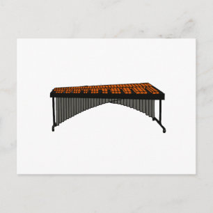 Postal Gráfico de diseño de Marimba 1
