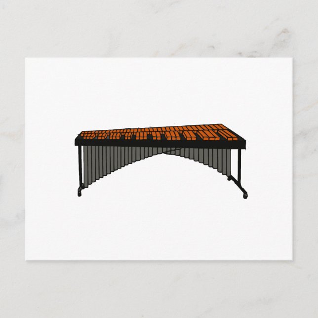 Postal Gráfico de diseño de Marimba 1 (Anverso)