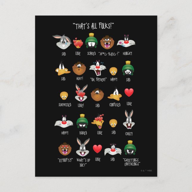 Postal Gráfico de Emojis LOONEY TUNES™ (Anverso)